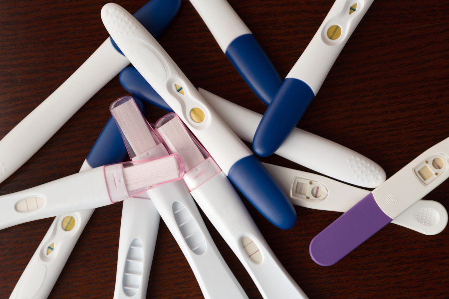 Pile of Pregnancy Tests