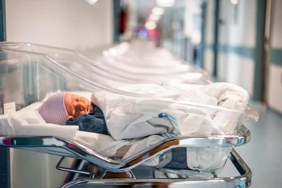 Babies sleeping in cribs