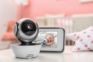 A baby monitor and phone