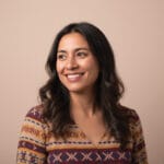 A representative smiling woman image for a testimonial